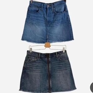 Free People and Madewell Denim Mini Skirt Bundle in size 28 - 2 skirts